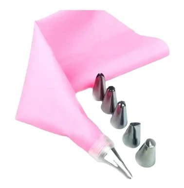 8PCS 4 colords Pastry Nozzles Sets Stainless Steel Rose Cream Bakeware Cupcake DIY Cake Decorating Baking Tool