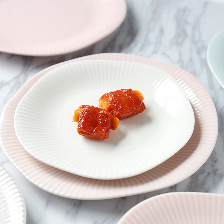 Bone china ceramic fruit tableware plates chargers plate for household dishes plate