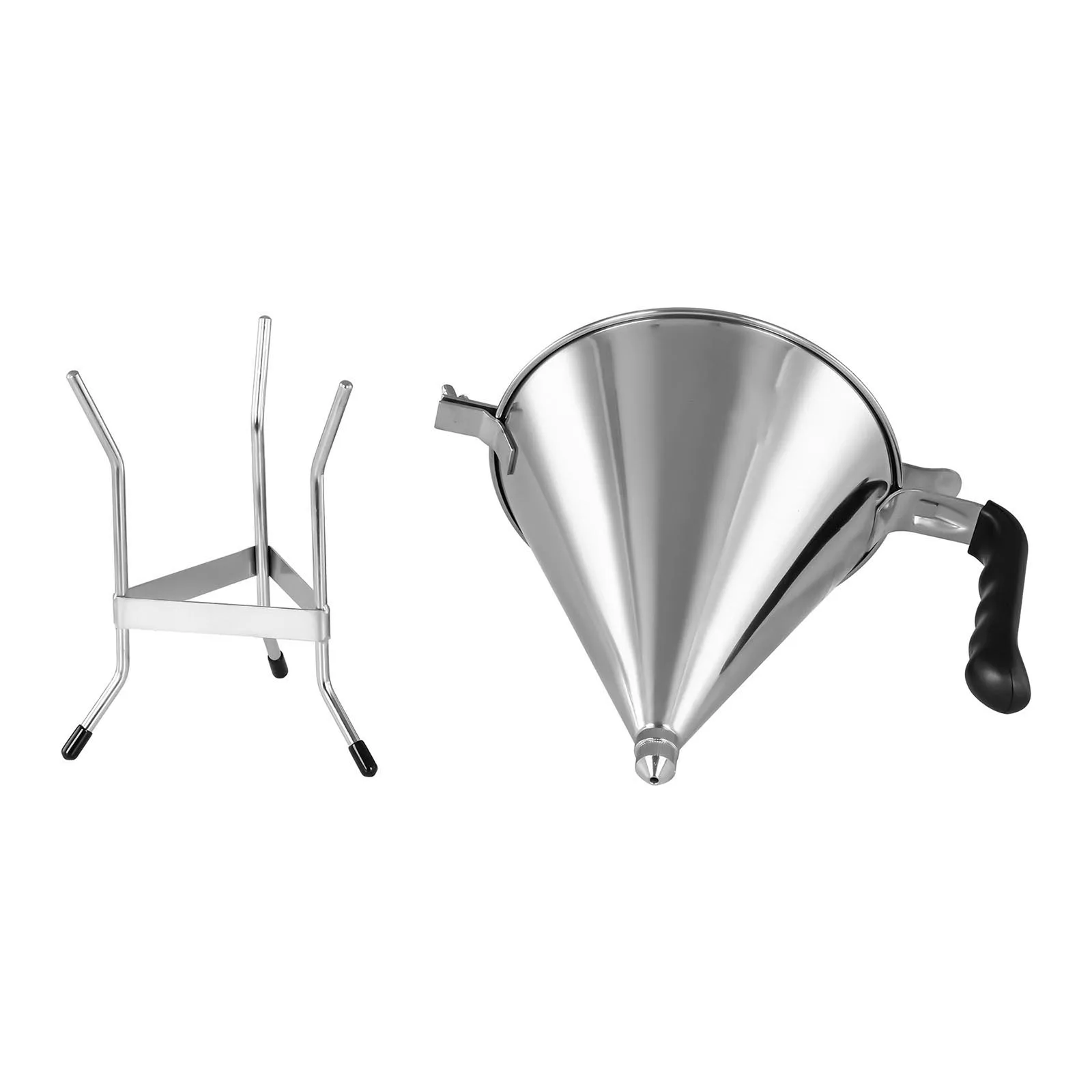 Кухонная Воронка Из Нержавеющей Стали с черной ручкой 1 8 л