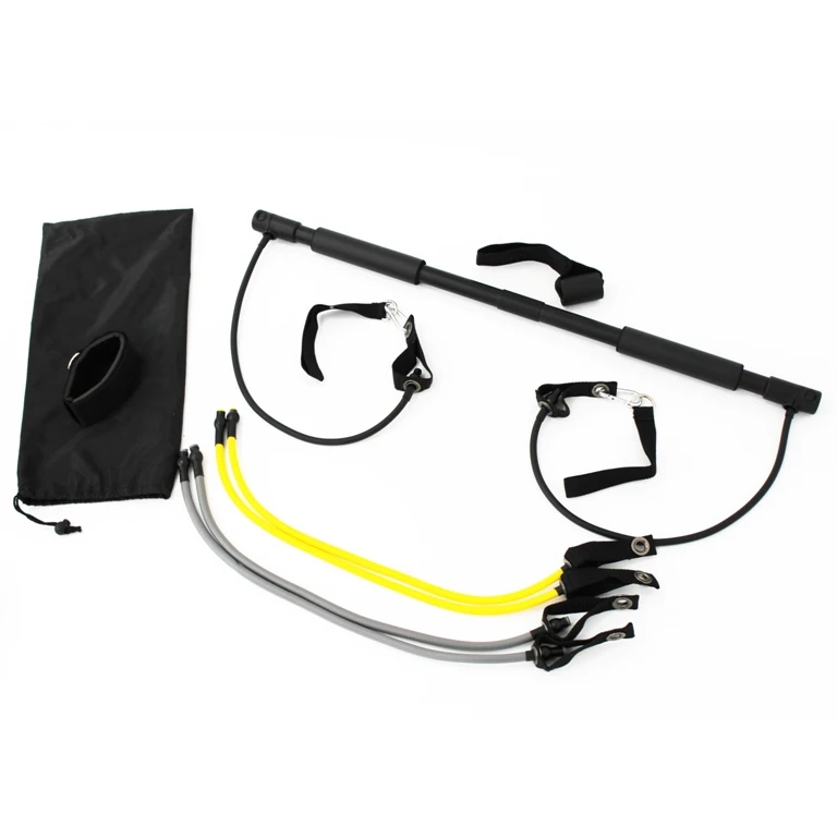 Exercise Equipment Stand Fat Fitness Bar With Resistance Band Kit