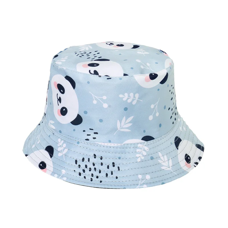 new hot selling high-quality student basin hat cute super cute panda cartoon sunscreen fisherman hat white bucket hat