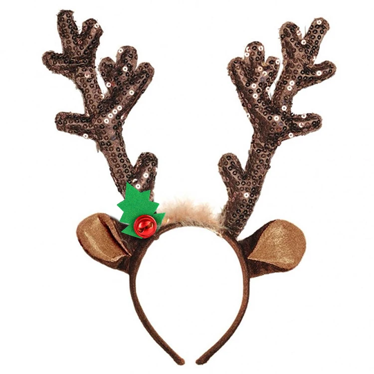 Christmas Antler Headband Baby Girls Christmas Hair Accessories Bell Christmas Headbands