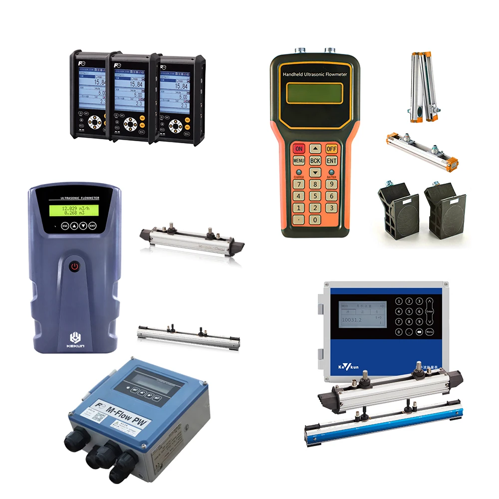 clamp-on Fixed Ultrasonic RS485 MODBUS 25mm~1200mm  Water Flow Ultrasonic flowmeter calorimeter