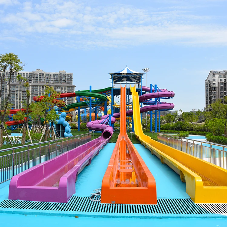Great Fun Theme Park High Speed Water Slides Fiberglass Water Park Slides Factory In China For Sale