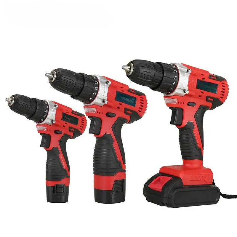12V charging two-speed lithium impact drill 12V household hand drill 18v electric screwdriver wholesale