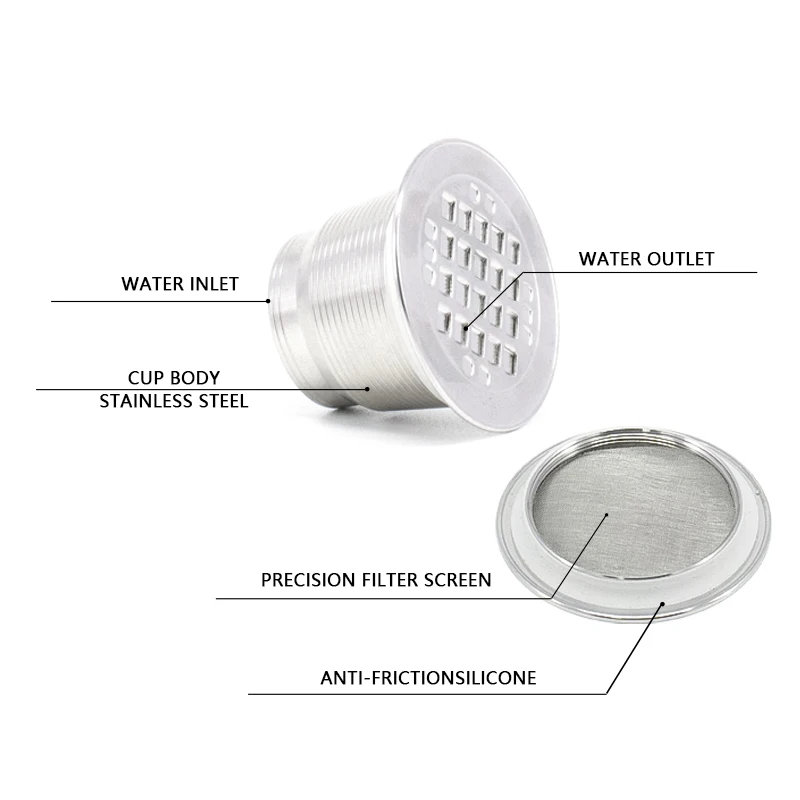 Suitable for Nespresso reusable stainless steel filled capsule coffee filter empty coffee pods