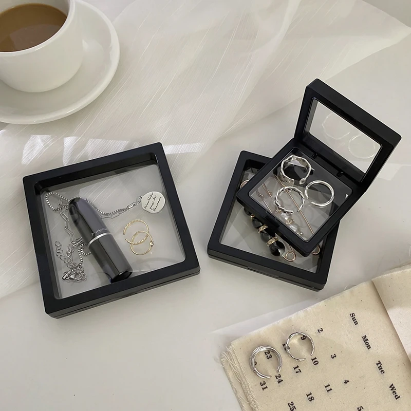 Jewelry storage display box Transparent PE film suspension box anti oxidation sealed packaging box for jewelry