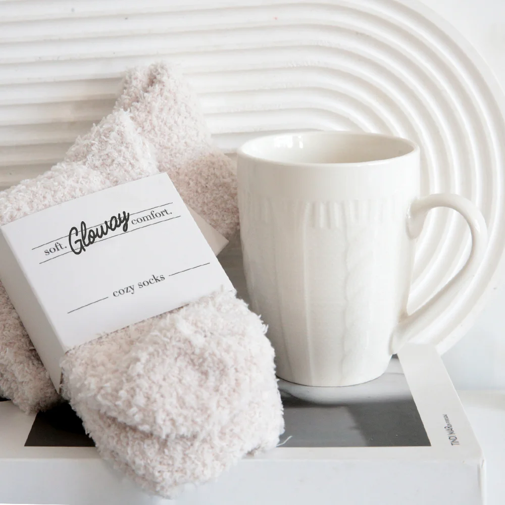 Gloway Holiday Mom Dad Souvenirs Gift Present Whit Ceramic Mug And Socks Gift Set With Custom Gift Box Package