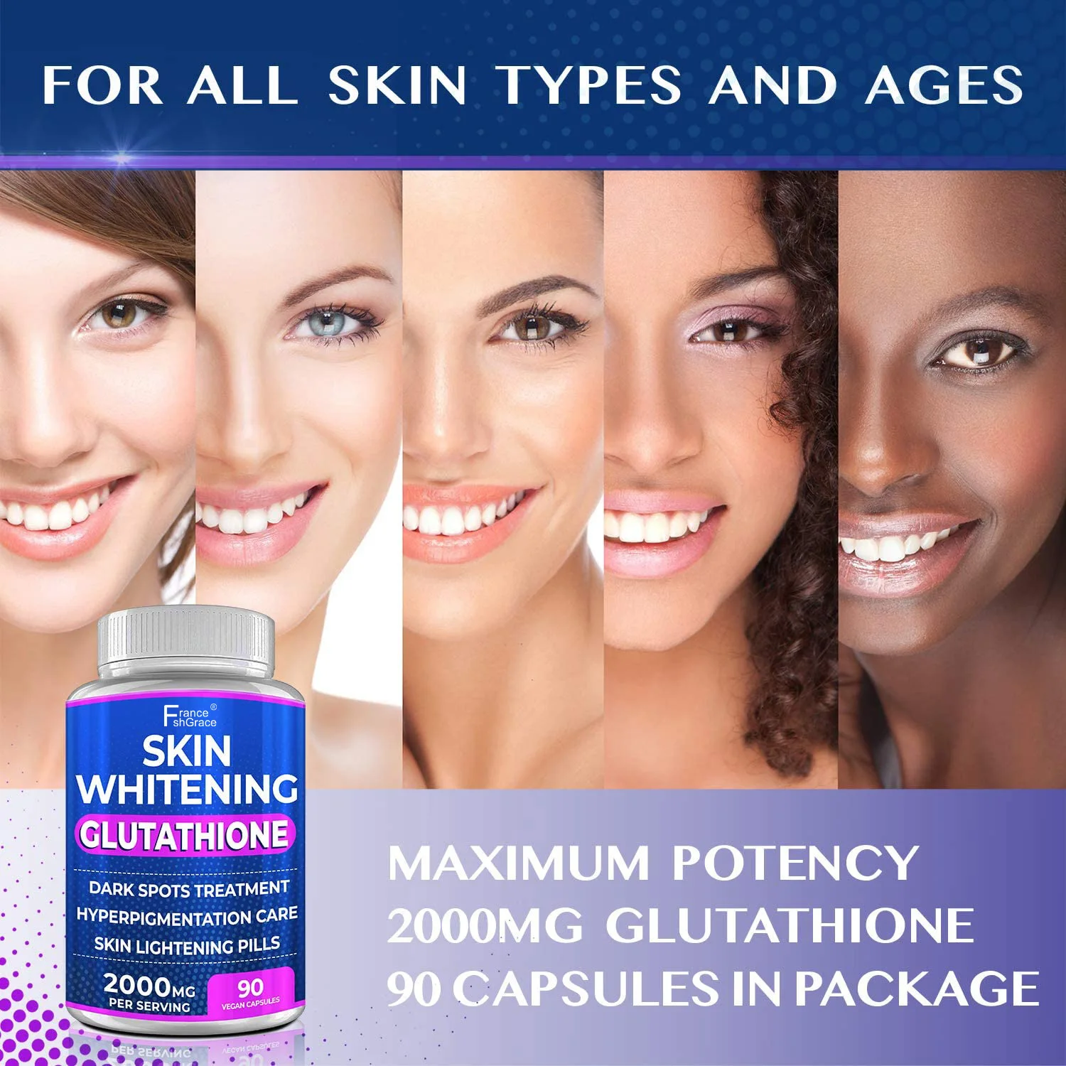 Эффективная осветляющая добавка для кожи, средство для отбеливания L-глютатиона для веганов