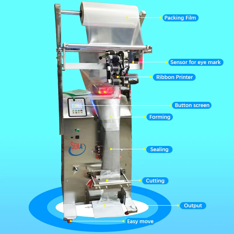 Big Bag Automatic Ketchup Chili Sauce Honey Coffee Liquid Sachet Packing Machine