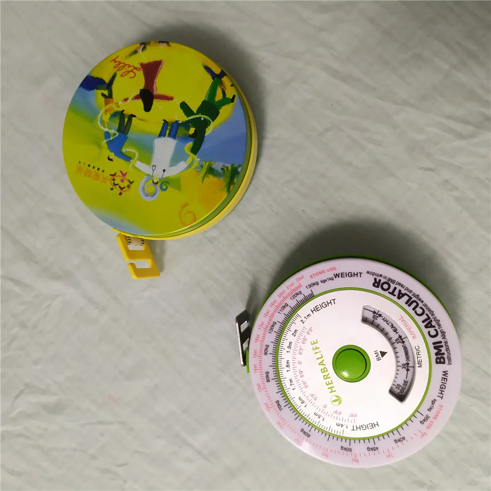 Align height against weight and directly read BMI calculator color PVC blade tape measures