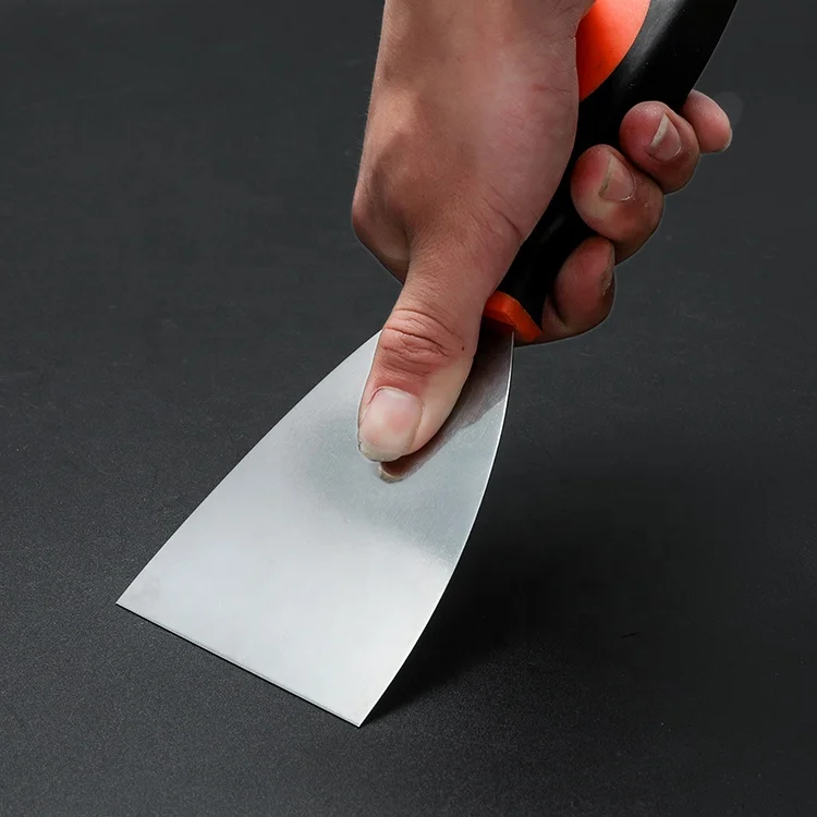 Flexible Stainless Steel Blade Paint Scraper Spackle Knife Scraper With Hammer End