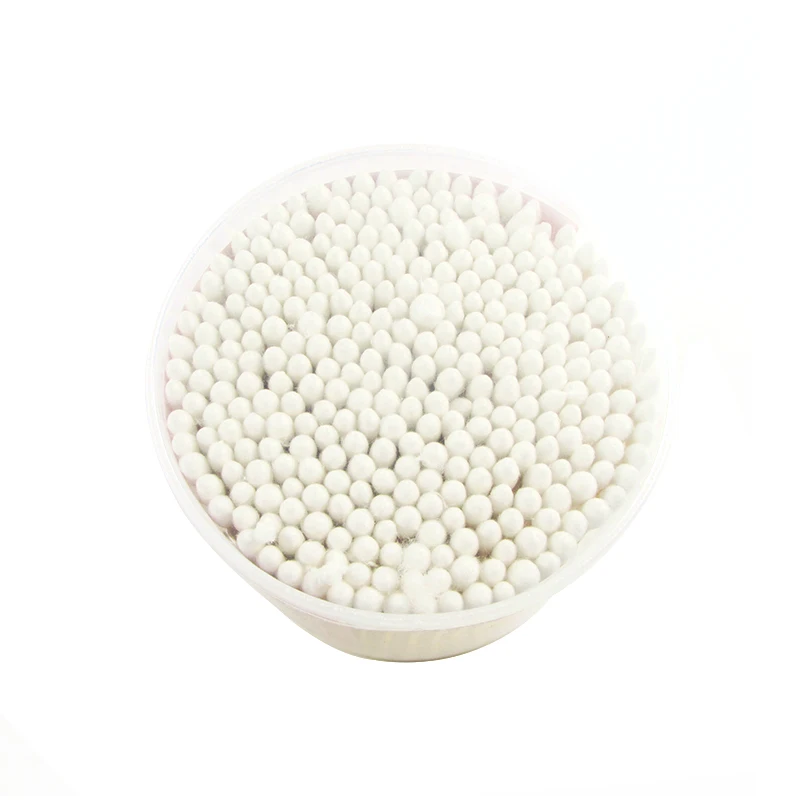 hot selling Long Organic Wooden Stick Thin Cotton Swabs Cleaning Ear Cotton Bud made in China