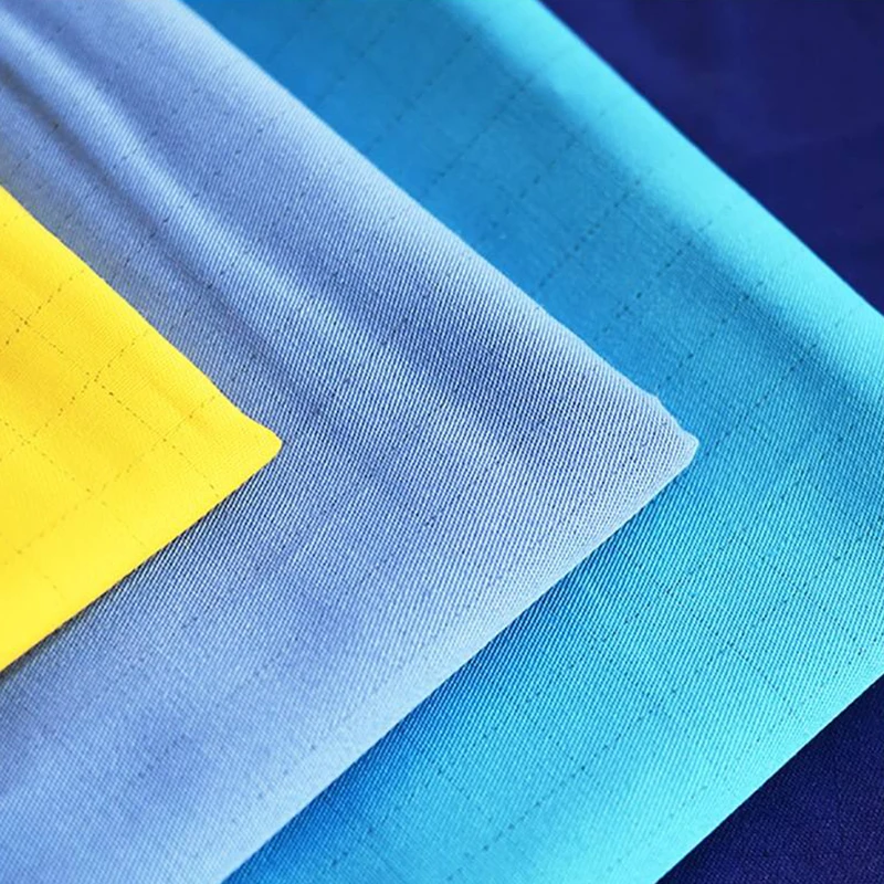 antistatic fabric100% cotton 32/2+A*32/2+A 100*53 twill 240gsm for hospital uniform  steel workers clothes fabric plant tooling