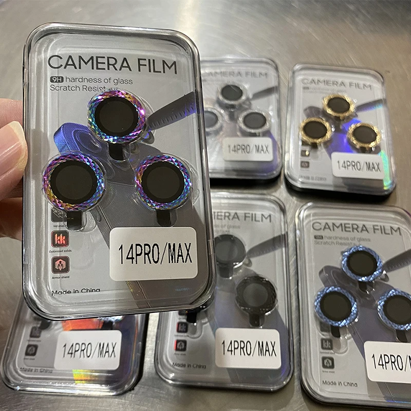 Factory Direct Tempered Glass Camera Lens Screen Protector Colourful Camera Protective Glass Film For Iphone 14 13 12 11 Pro Max