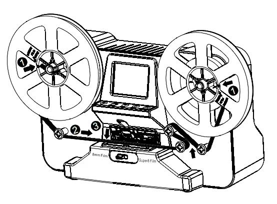 3600dpi 5mp 35mm Digital Photo Film Scanner 2.4'' Tft Lcd Negative Slide Scanner
