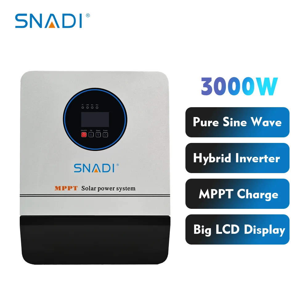 SNADI Off Grid 48 В 3 кВт Однофазные инверторы переменного тока гибридный MPPT солнечный инвертор 3000 Вт