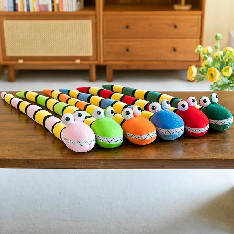 Cartoon Snake Soft Toys Kids Dolls New Year Mascot Company Gifts Cute Cartoon Plush Snake Stuffed Animal Toys for Children