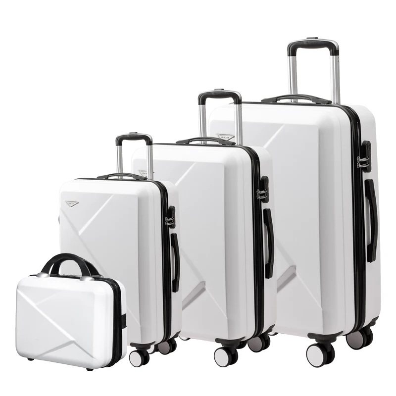 Factory Price Promote Sales Travel Style Trolley Bag ABS Hardshell Lightweight Carry On Suitcase Luggage