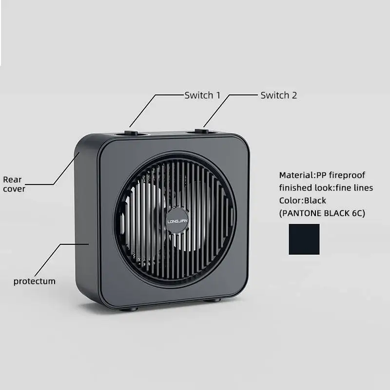 Hot Selling Electric Portable Space Fan Heater Mini 1500 2000 Watt Room Foot Camping Heater