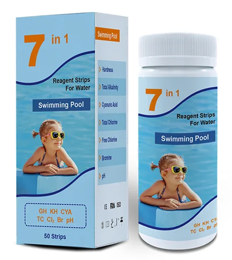 USA Market 7-in-1 Pool Test Strips Ph and Chlorine Kit Spa Bathtub Water Quality
