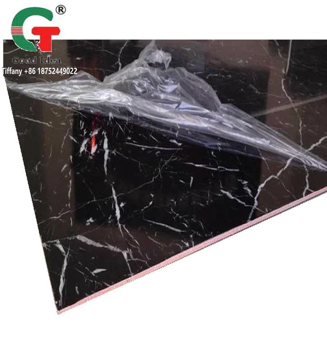 
stone colors new design UV18mm high glossy melamine mdf board for furniture decoration 