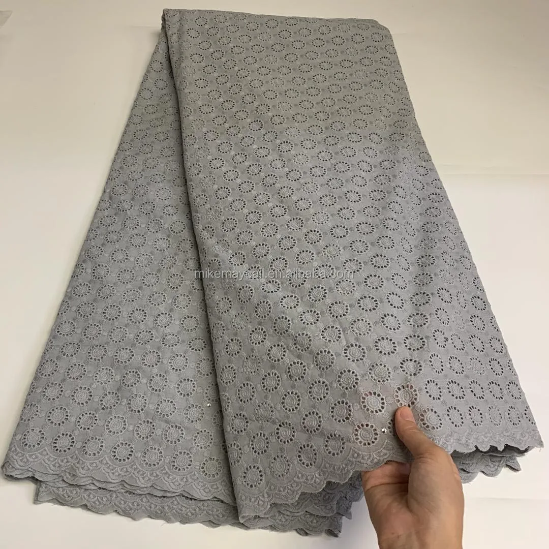 
2021 Latest Nigeria Swiss Laces High Quality Swiss Voile Laces Switzerland Cotton African Dry Lace Fabric 