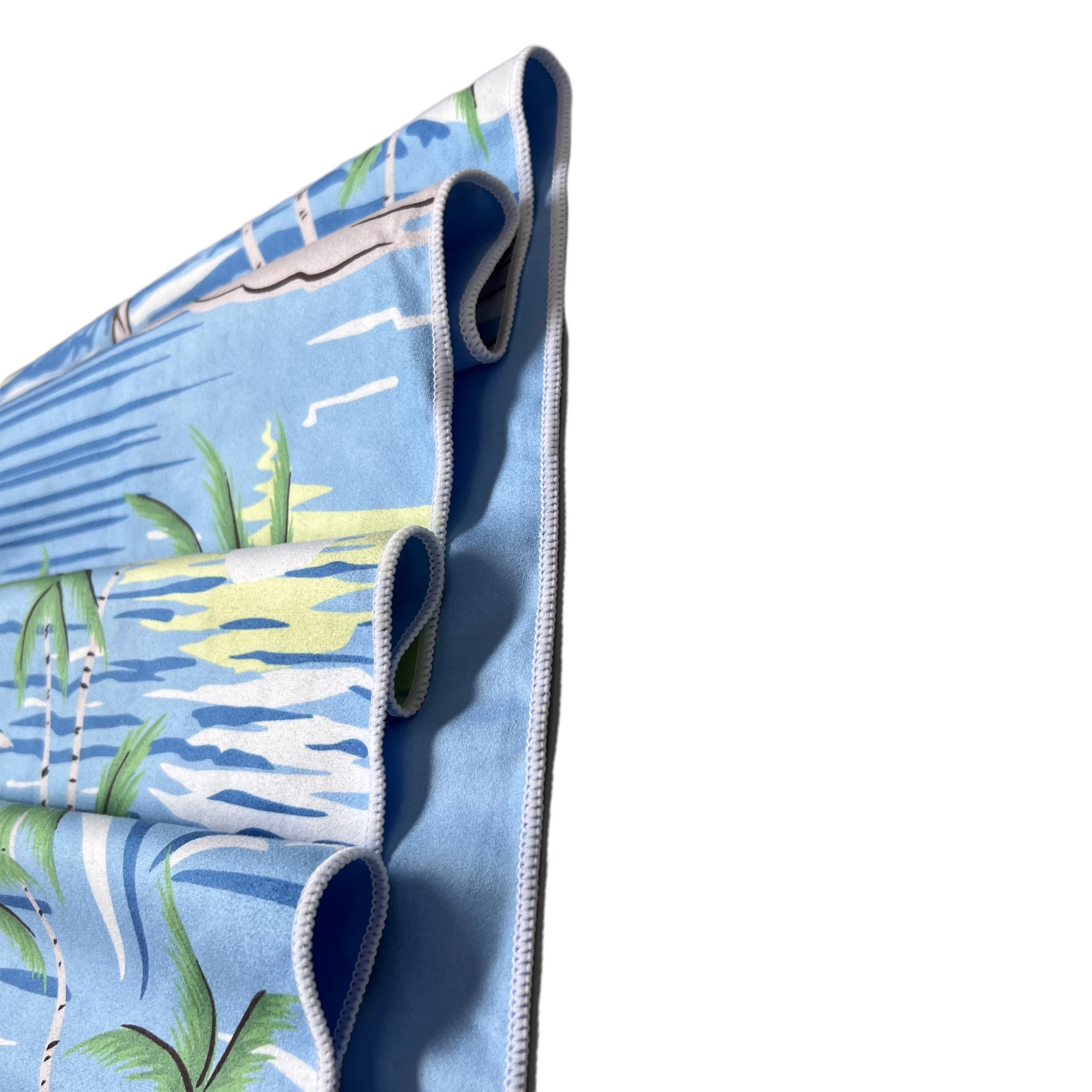 Custom microfiber  suede printed recycle quick dry travel beach  towel with travel bag