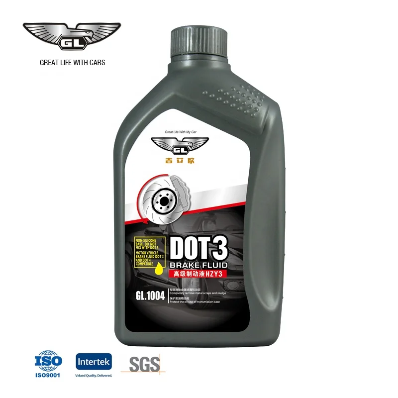High quality DOT3 and DOT4 brake fluid 250ml-500ml