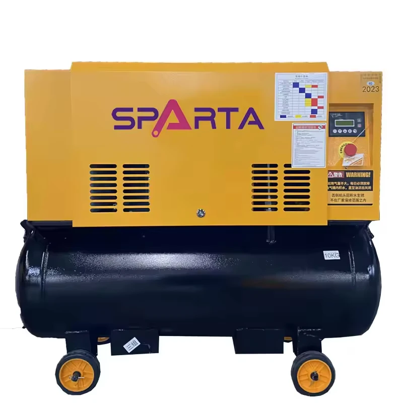 Industrial Equipment 7.5 kw VSD 4 In 1 Screw Air Compressor With Tank And Dryer Filter