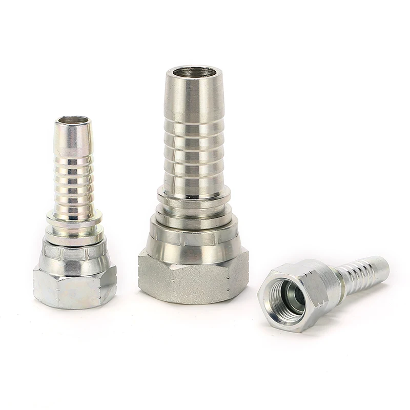 Stock available female straight jic flare crimped type hydraulic pipe fittings