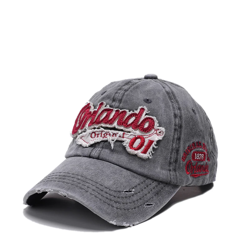 5 цветов ретро Корейская версия W Мужская и женская потертая старая потертая бейсбольная шляпа с буквенным принтом оптовая продажа