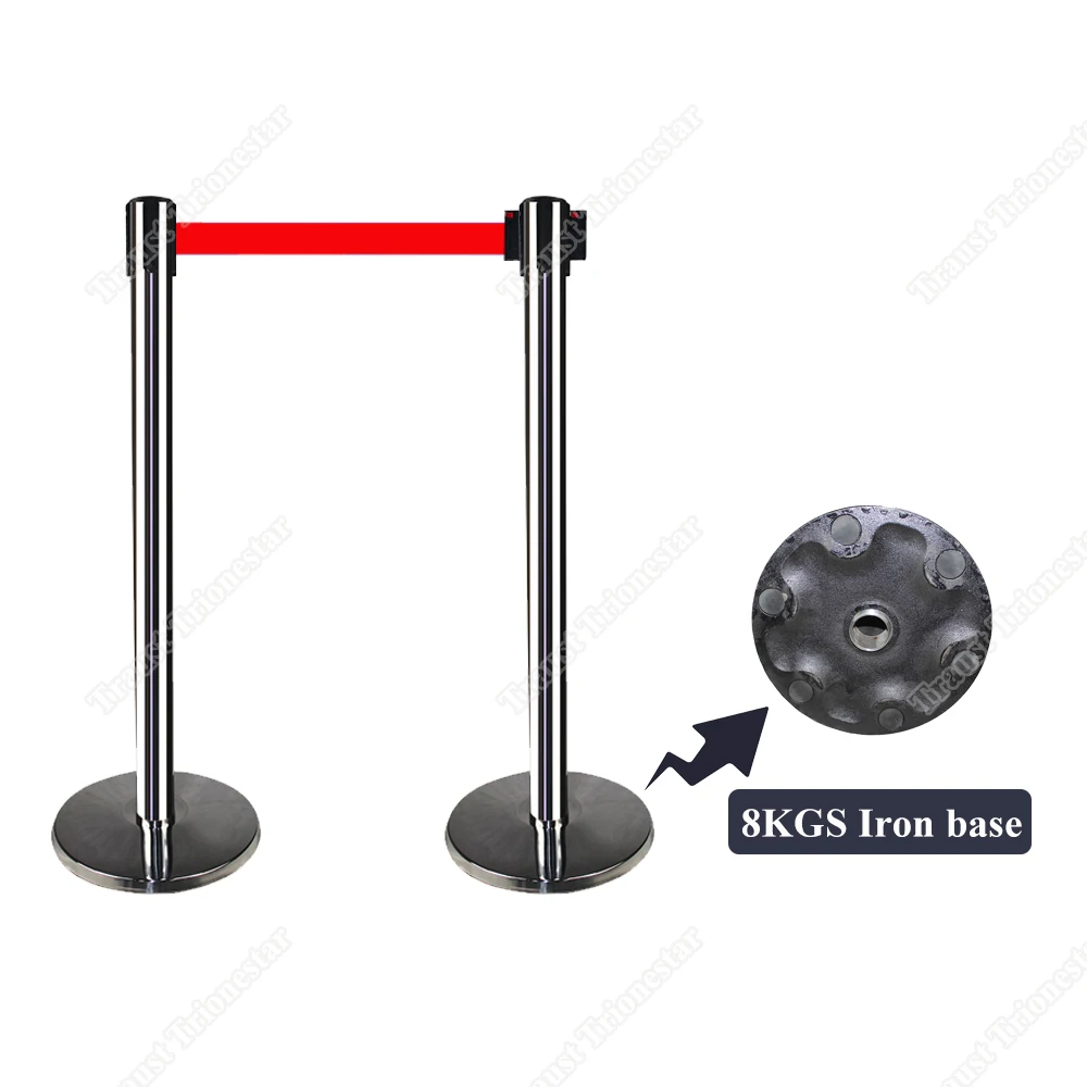 Museum station theater custom line stainless steel q manager queue stand barrier post stanchions rope product for sale