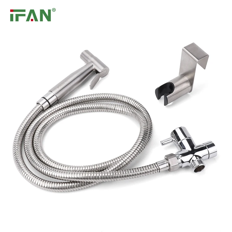 IFAN Hand Held Bidet Sprayer Sanitary Ware Suite 4Pcs Set Toilet Spray Head Shattaf Set Toilet Bidet Sprayer Toilet Shower