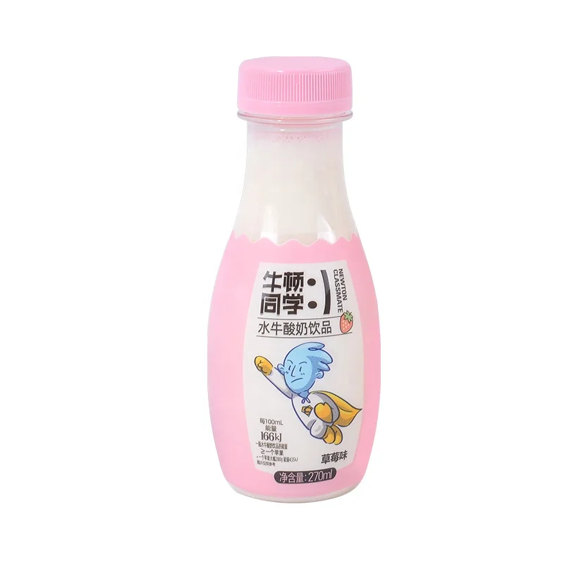 OEM 270ml Yogurt Milk Drink Good Quality Sterilized Liquid Original and Strawberry Flavors for Adults and Children 166KJ
