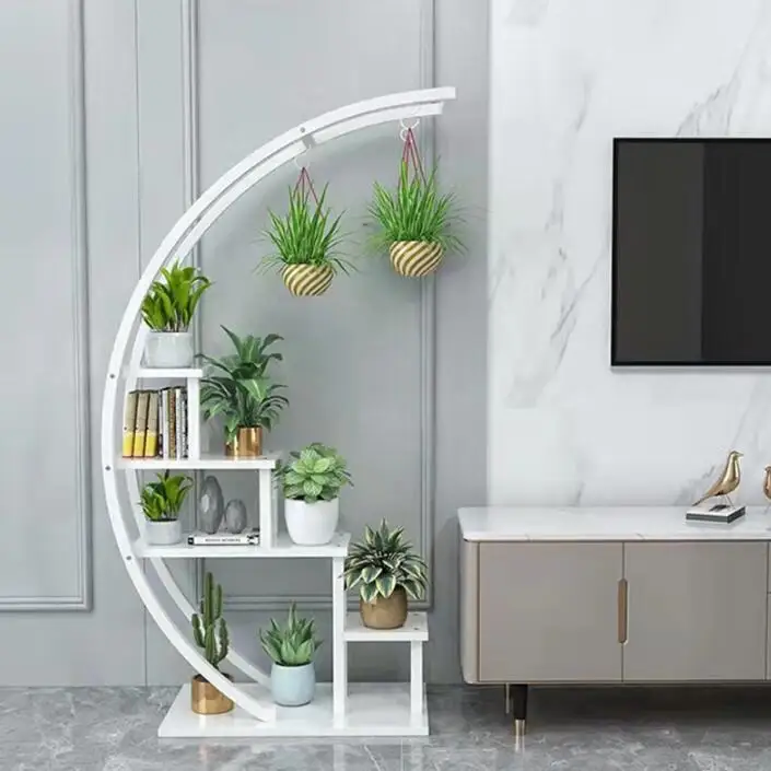 Hot Sale Indoor Flower Plant Stand of Metal Wooden Plant Holder Shelf Rack for Flower & Indoor Plants Home Decor