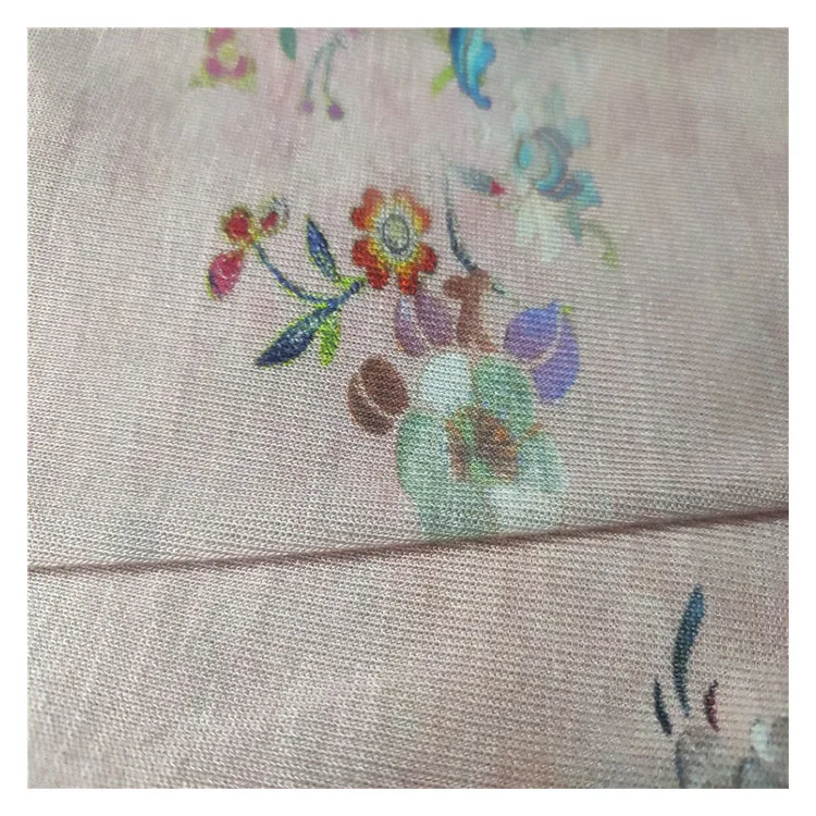 
Wholesale Custom Printed 100% Cotton Material Printing Floral Jersey Fabric 