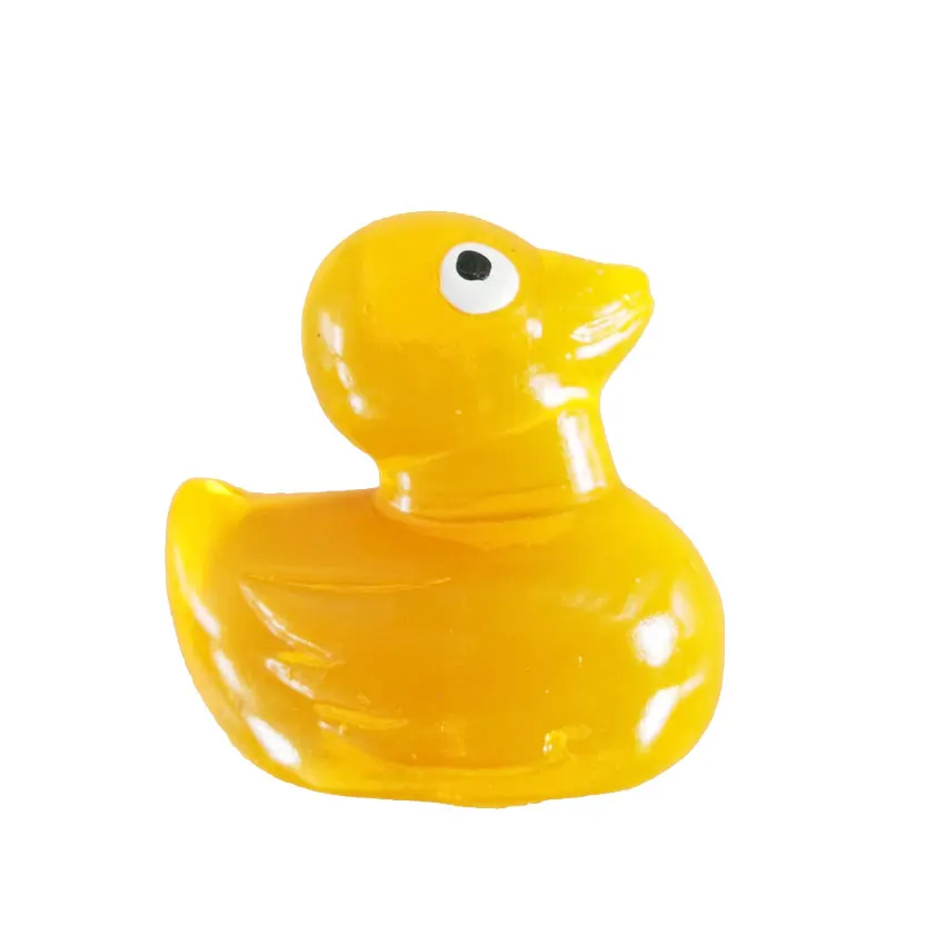 Wholesale  Charming little yellow duck jelly sticky 4.5x3x4 cm shape TPR Jelly toys for kids