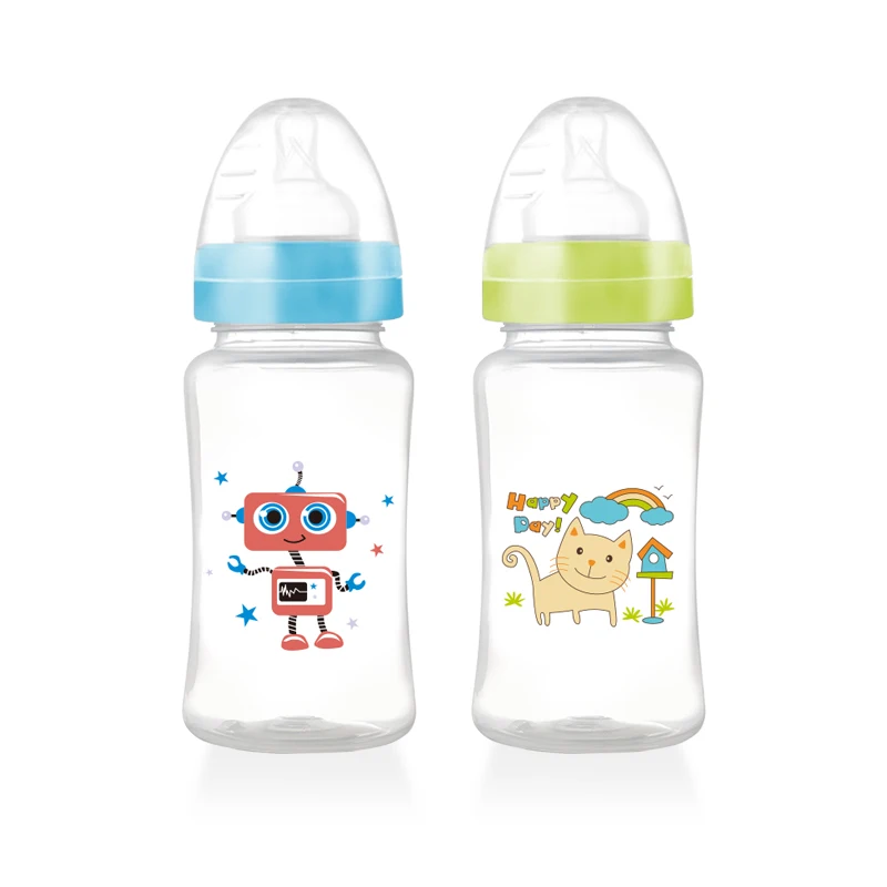 Custom pp plastic milk bottle for baby feeding bottle