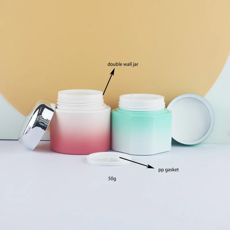 50g 50ml Flower Thermal Sublimation Rainbow Paint Pearlescent Rainbow Paint Gradient Color Glass Jar with Screw Cap