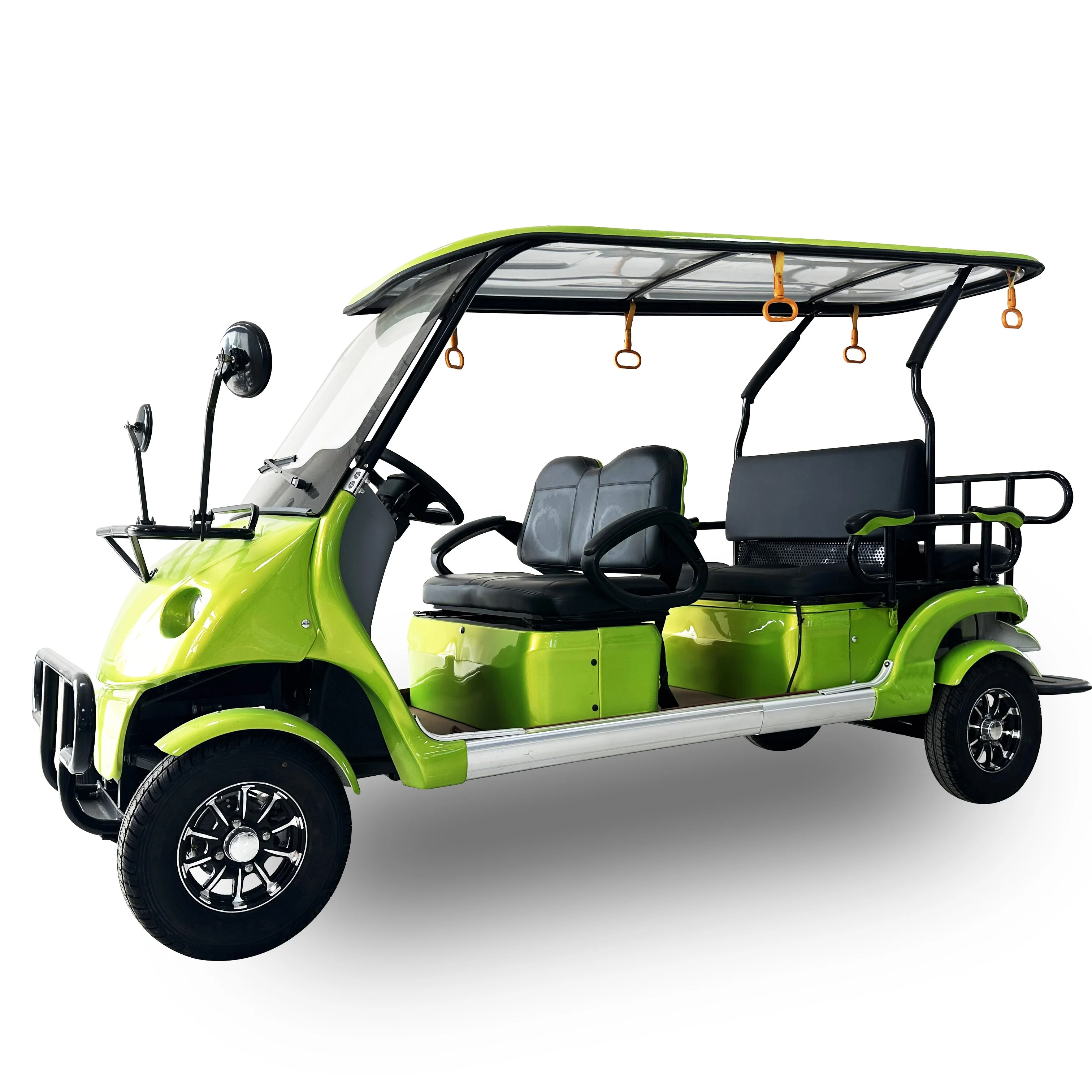 1800W Electric Tourism Sightseeing Car 6 Seats Open Body Electric Shuttle Bus Tourist Bus Club Cart For Sale