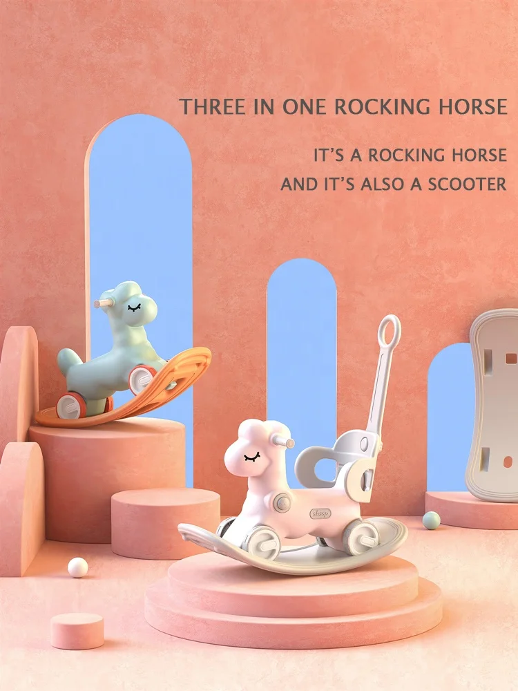 Низкая цена, пластиковая лошадка-качалка, игрушка, лошадь для верховой езды, игрушка для детей