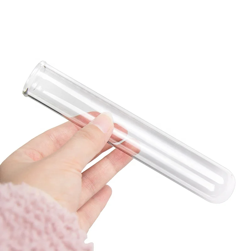 Wholesale custom 3.5oz 50ml 100ml round bottom 25mm glass test bottle tube with cork cap