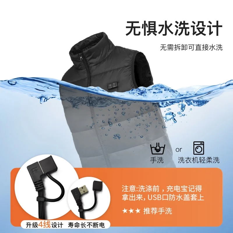 MIDIAN Heated Vest Charging Lightweight Jacket with 13 Heating Zones Ororo Body Warmer Riding Camping Hiking Winter for Unisex