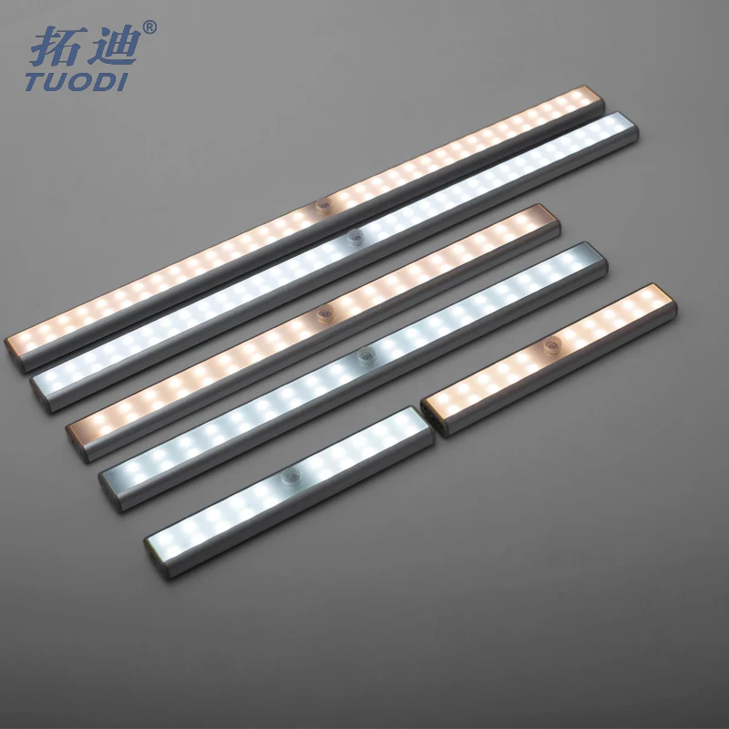 New 36 LED Dimmable USB Wireless PIR Body Motion Sensor Indoor Night Light Cabinet LED Closet Light lamp with Magnetic Str