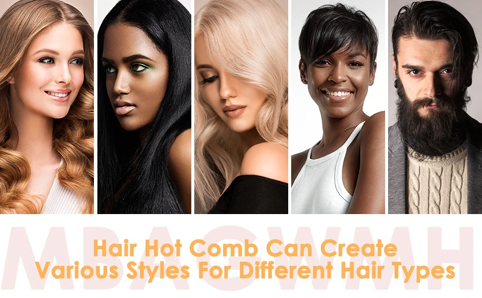 Wholesale custom private label copper hot comb electric ,high temperature hair straightener bling hot comb for curly hair