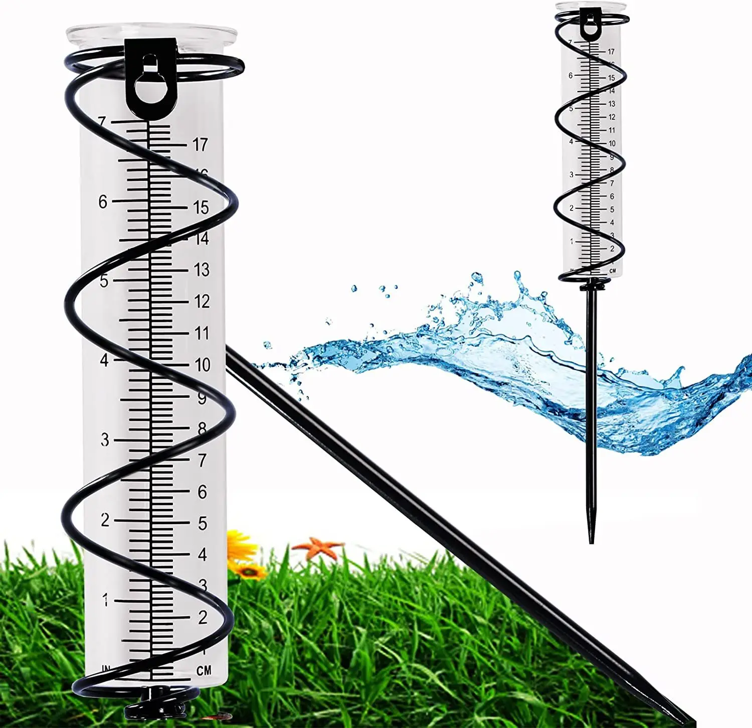 Садовый измеритель дождя DD1492 металлическая рамка со съемной спиральной формой