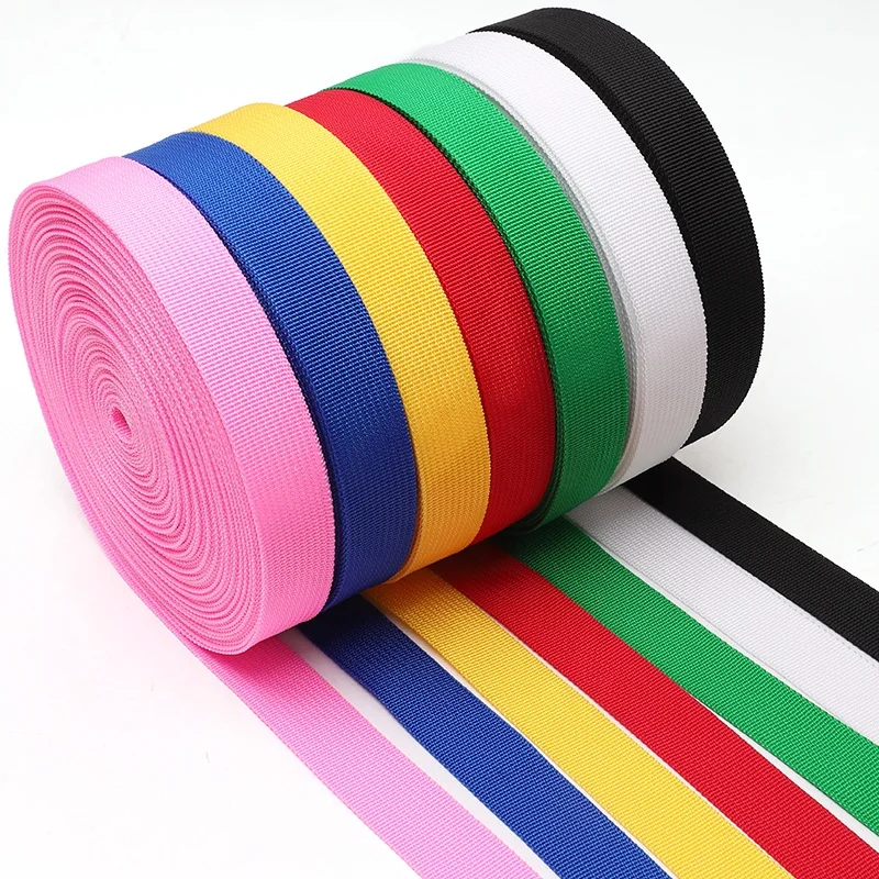 custom colorful Color Organic Cotton Canvas Webbing I inch 2inch 32mm38mm 50mm Polyester Cotton Webbing for Bag Strap
