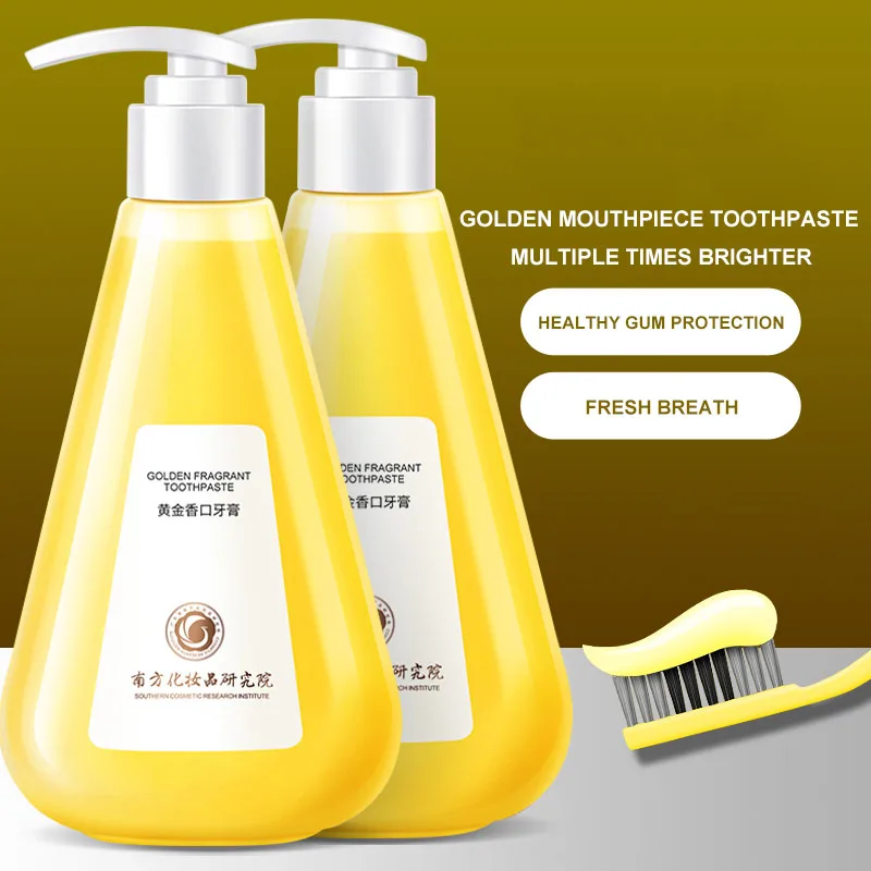 220 g Anti-plaque / Anti-decayed teeth Toothpaste OEM Private Brand Whitening Organic Gold tooth paste