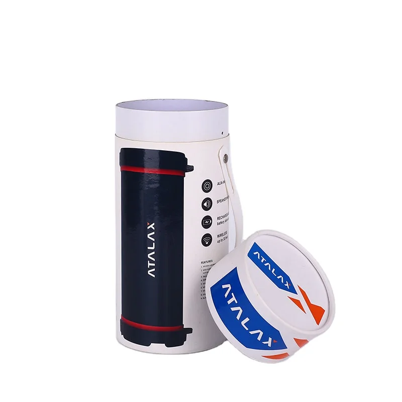 Custom size eco-friendly cylinder cardboard stereo led mini light paper tube rainbow light packaging  box